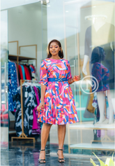 Beautiful multicolored skater dress